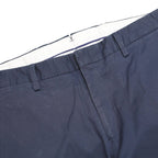 LACOSTE Mens Cotton Blend Navy Slim Straight Trousers W33 L31 Classic Casual