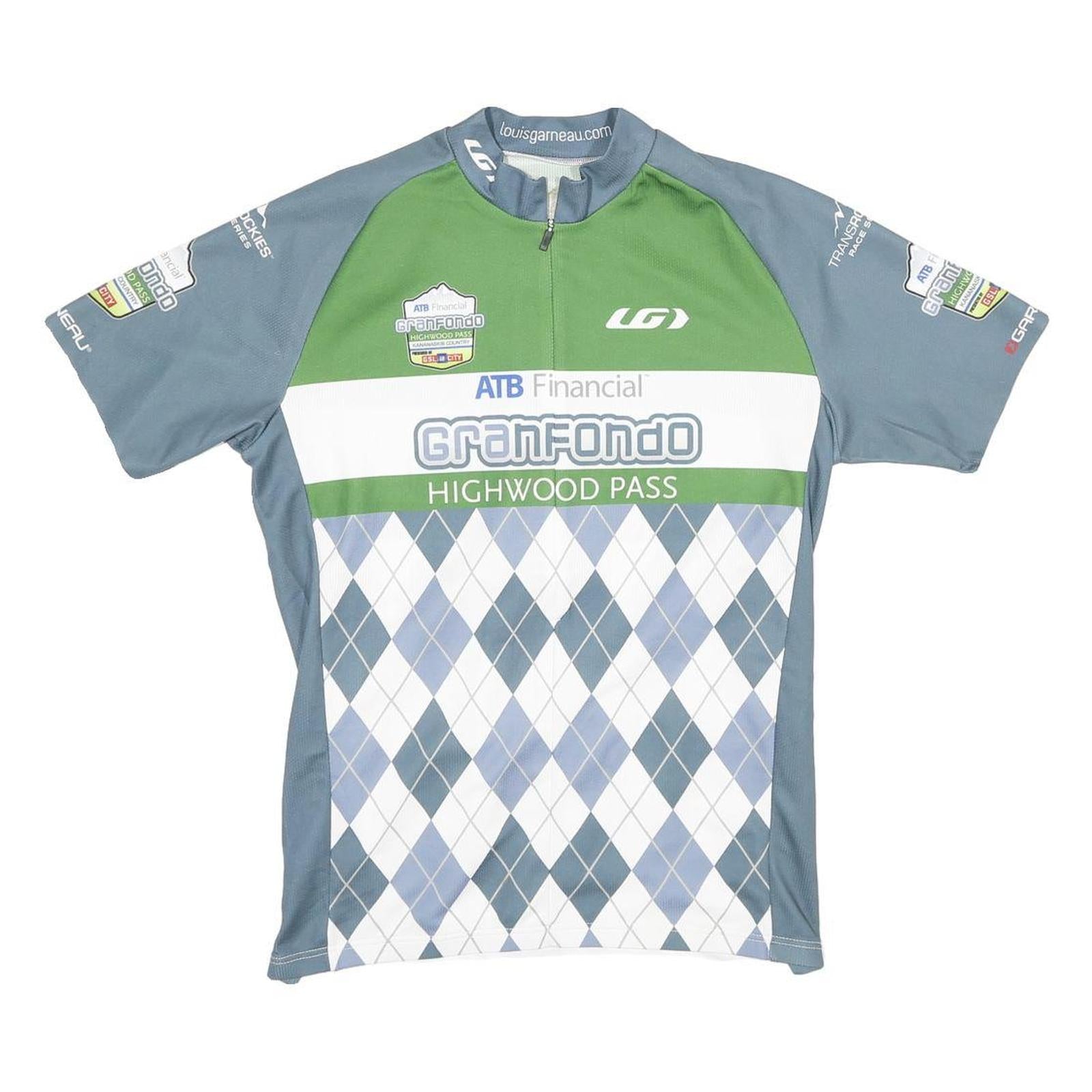 Mens Blue & Green Graphic Sports Cycling Jersey M Short Sleeve Round Neck