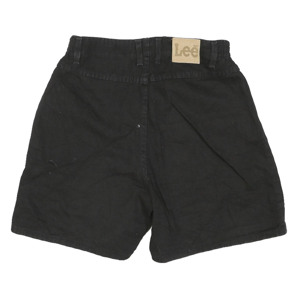 LEE Mens Black Casual Shorts M W30 Elastic Waist Cotton Blend Comfort