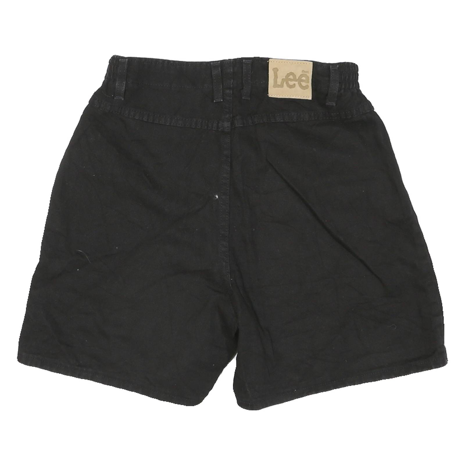 LEE Mens Black Casual Shorts M W30 Elastic Waist Cotton Blend Comfort