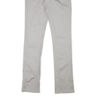 DICKIES Womens Cotton Blend Slim Beige Trousers W28 L31 Zip Plain Pockets