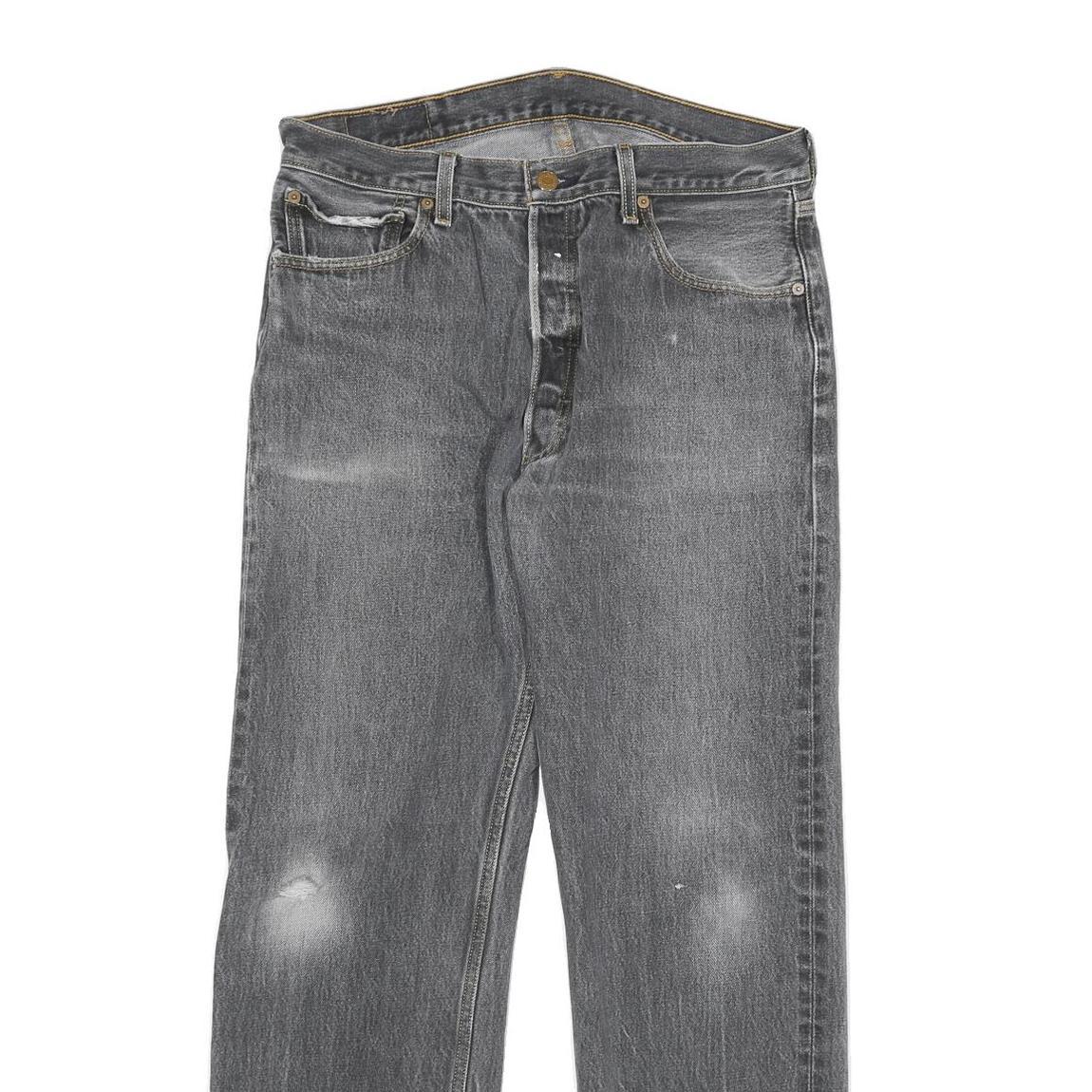 LEVI'S 501XX Mens Jeans Black Regular Straight Denim Medium W32 L30 Classic Fit