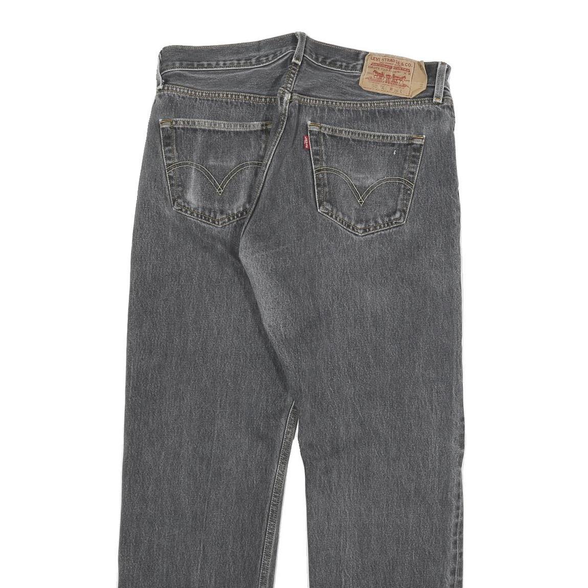 LEVI'S 501XX Mens Jeans Black Regular Straight Denim Medium W32 L30 Classic Fit