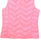 SO PERFECT Womens Pink Sleeveless Quilted Jacket M Polyester Zip Padded Vest