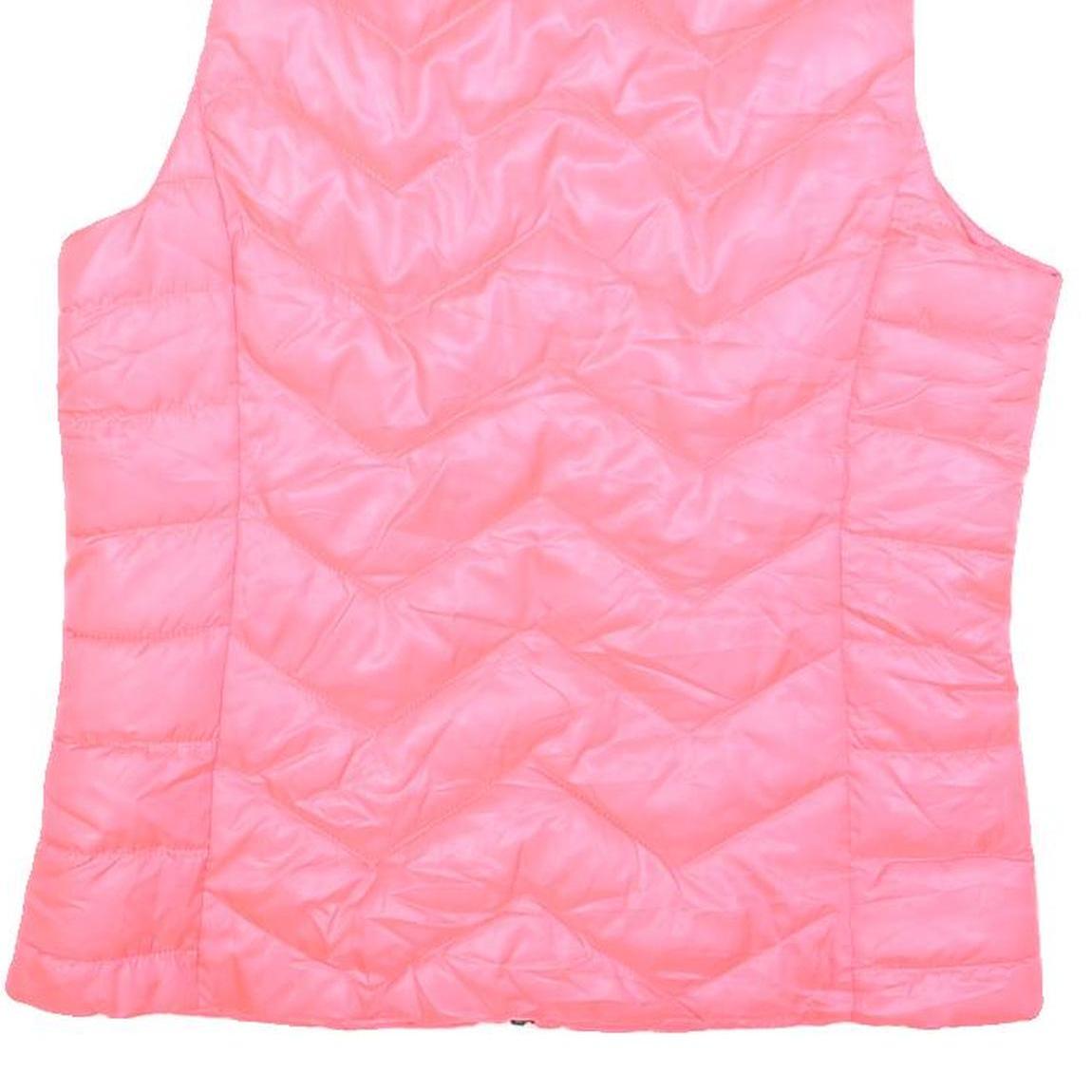 SO PERFECT Womens Pink Sleeveless Quilted Jacket M Polyester Zip Padded Vest