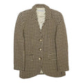 EMPORIO ARMANI Womens Brown Beige Houndstooth Button Jacket M Wool Blend Classic
