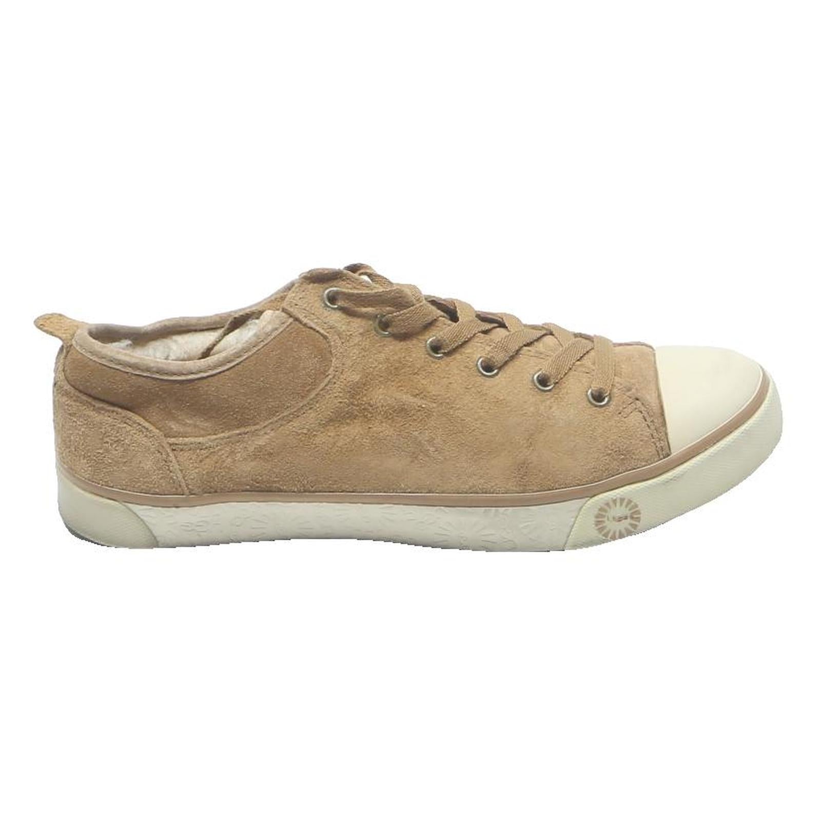 UGG Women's Juliet Suede Lace-Up Trainers Beige UK 7.5 Casual Comfort