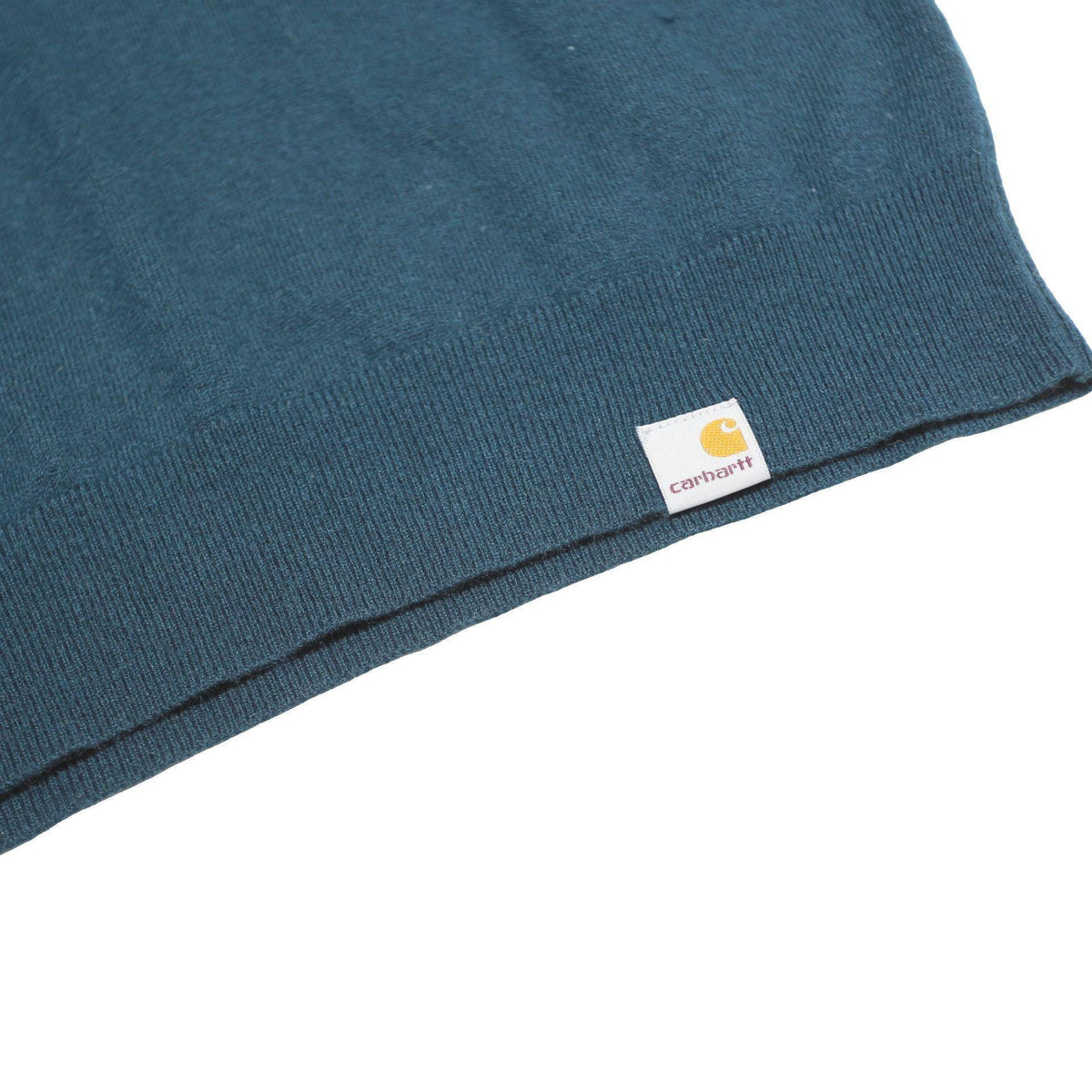 CARHARTT WIP Mens Blue Plain Jumper Crew Neck Basic Knit M Casual Warm Wool