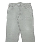 CARHARTT Mens Cotton Blend Relaxed Straight Trousers Grey W38 L32 Workwear