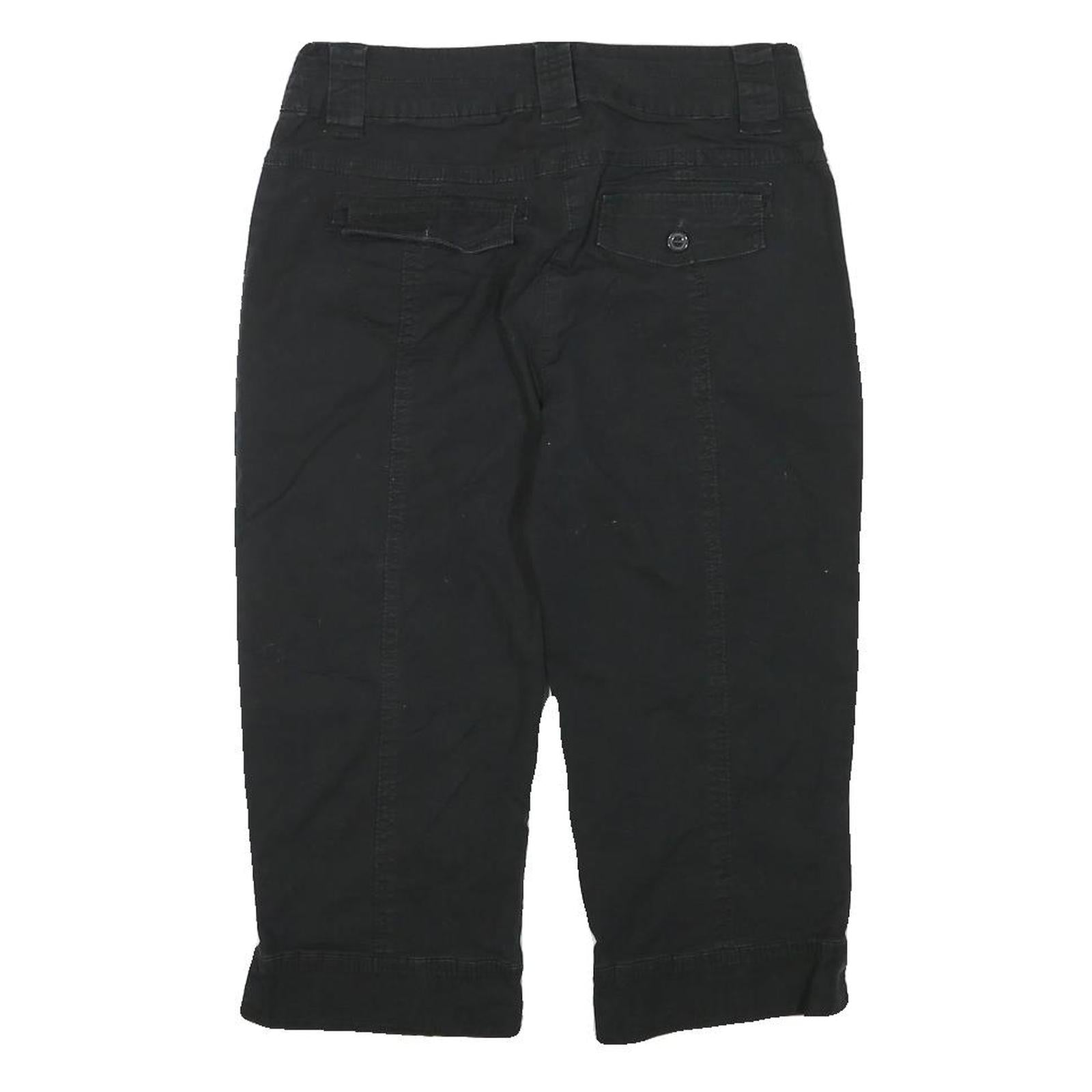 REITMANS Womens Black Casual Cotton Blend Shorts M W28 Pockets