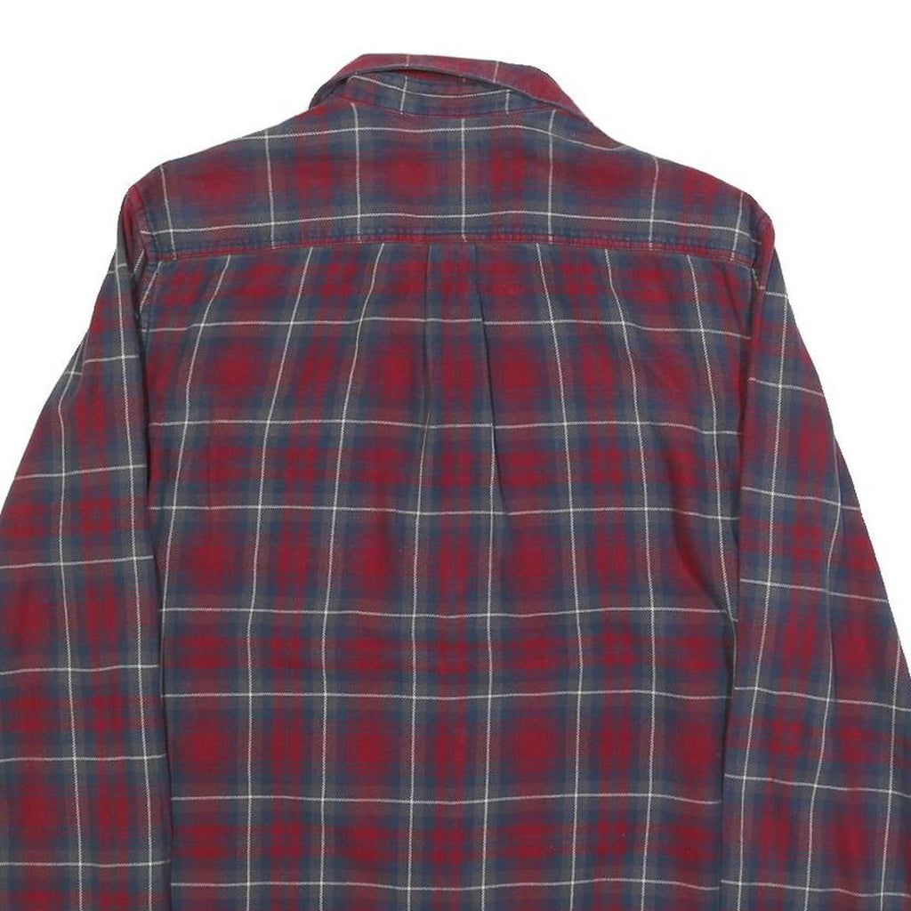 VANS Mens Red & Blue Check Shirt M Casual Button Up Cotton Long Sleeve