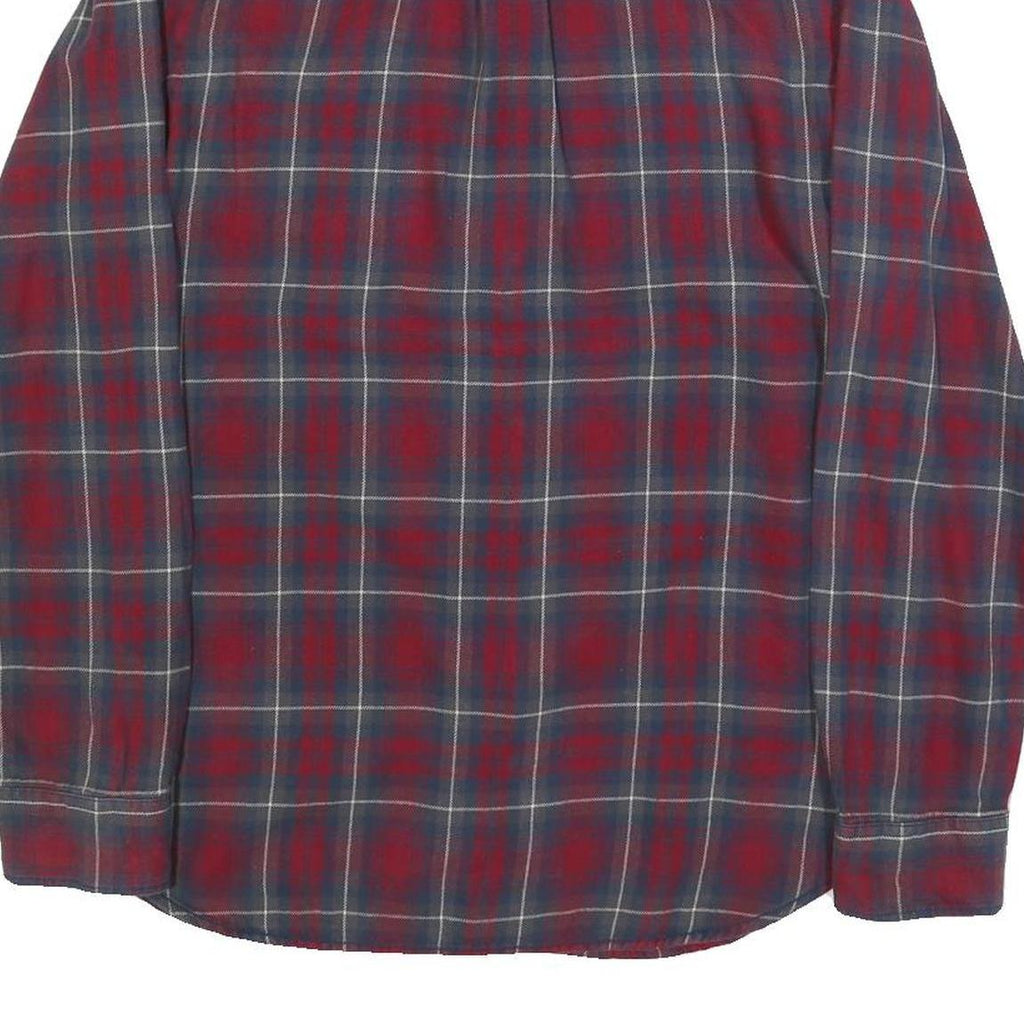 VANS Mens Red & Blue Check Shirt M Casual Button Up Cotton Long Sleeve