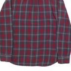 VANS Mens Red & Blue Check Shirt M Casual Button Up Cotton Long Sleeve