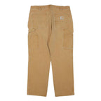 CARHARTT Mens Cotton Blend Beige Regular Fit Straight Leg Trousers W36 L27