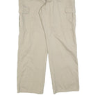 DICKIES Mens Cotton Blend Beige Relaxed Cargo Trousers W34 L34 Zip Closure