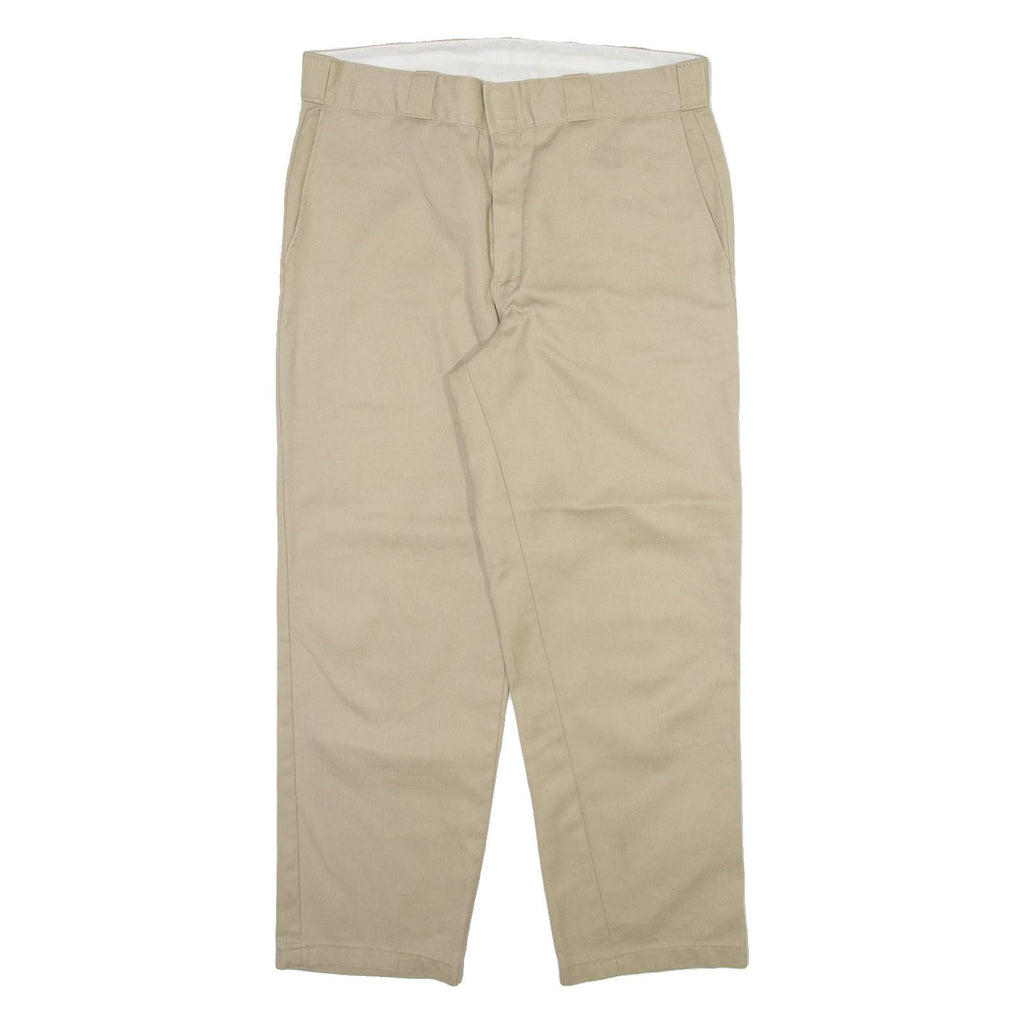 DICKIES Mens Trousers Beige Regular Straight W34 L27