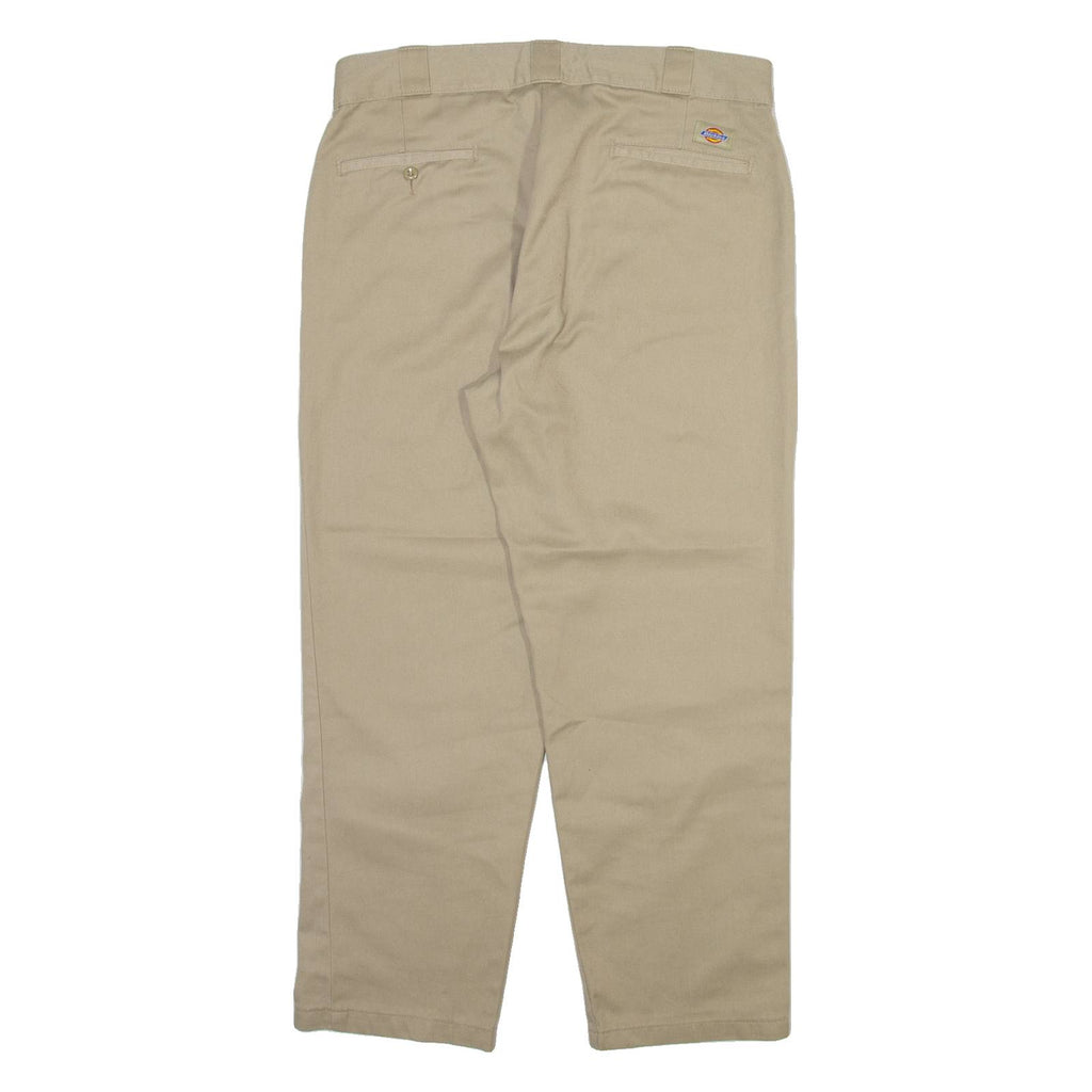 DICKIES Mens Trousers Beige Regular Straight W34 L27