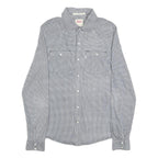LEVI'S Mens Blue Check Shirt M Cotton Long Sleeve Casual Button Closure