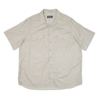 Mens Plain Shirt Beige 2XL