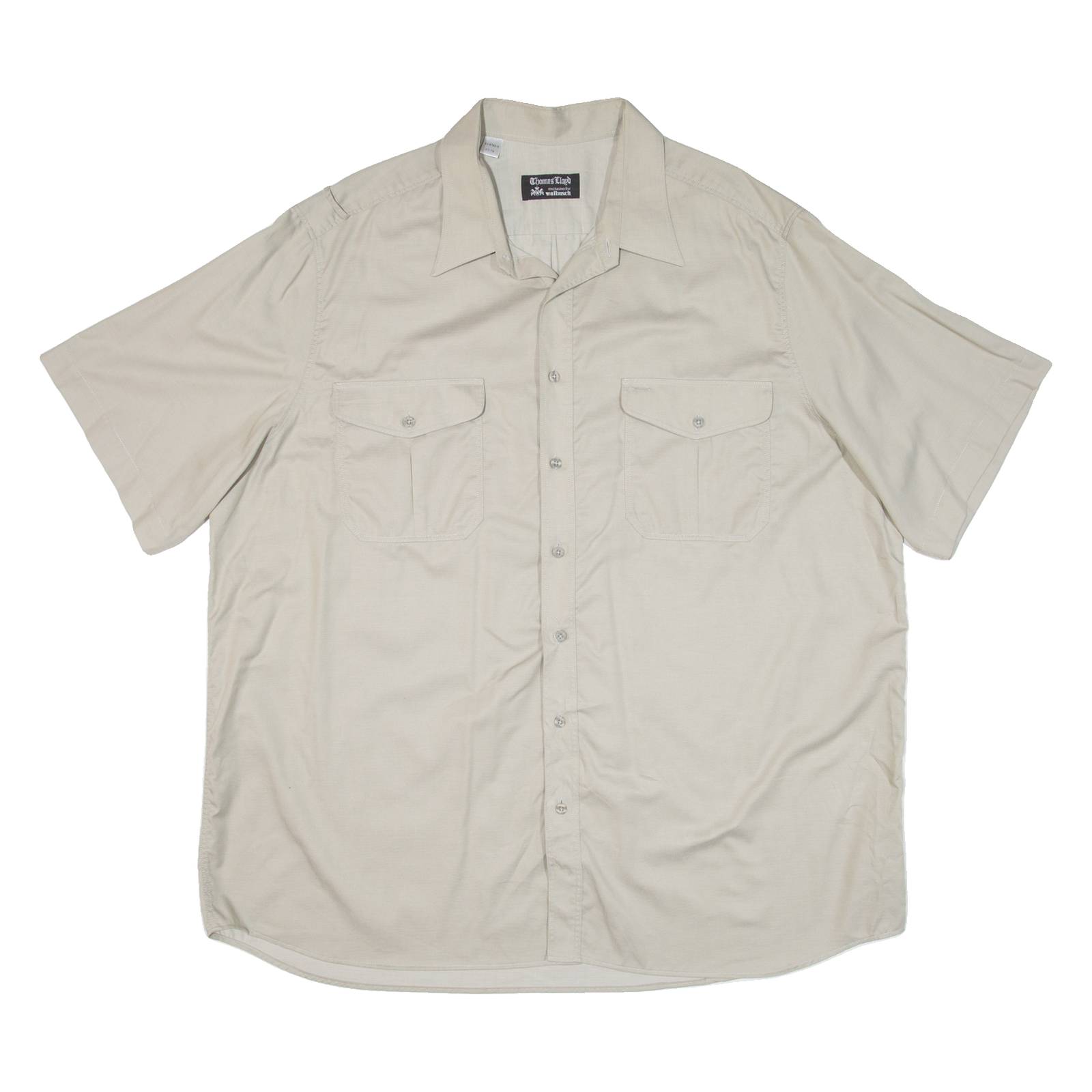 Mens Plain Shirt Beige 2XL