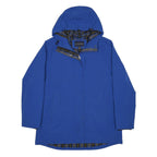 PENDLETON Womens Blue Jacket M Polyester Zip Hooded Plain Coat Outdoor