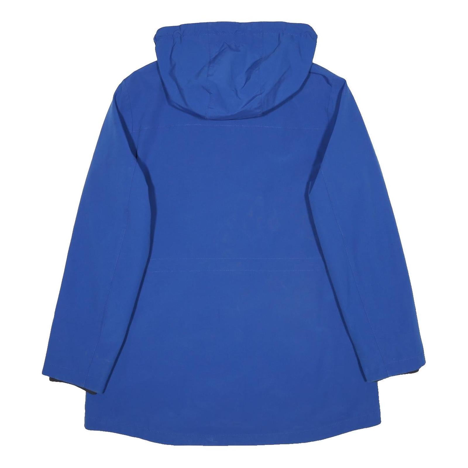 PENDLETON Womens Blue Jacket M Polyester Zip Hooded Plain Coat Outdoor