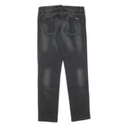 Womens Slim Blue Denim Slim Jeans Cotton W27 L27 Zip Pockets