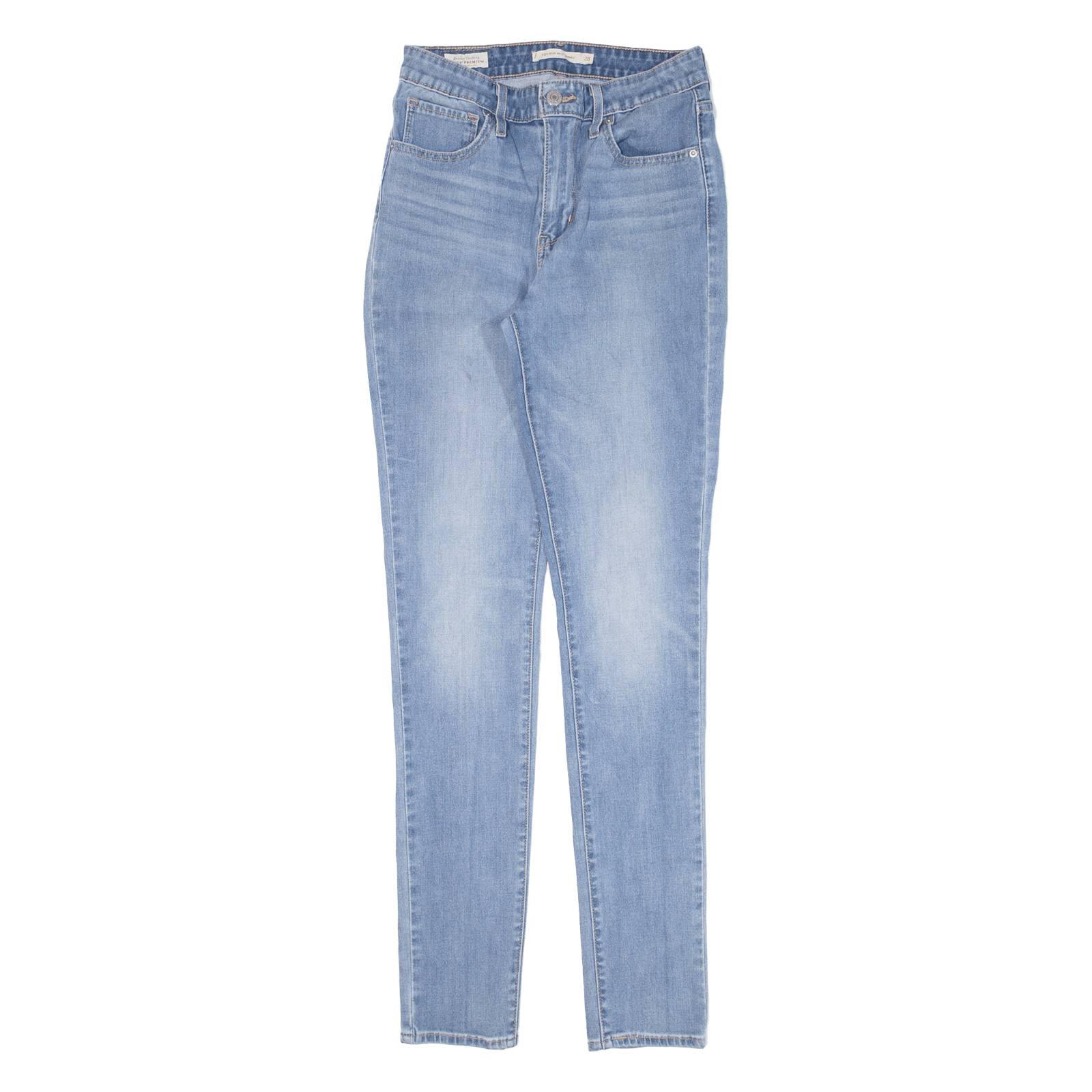 LEVI'S 721 BIG E High Rise Womens Jeans Blue Slim Skinny W24 L30