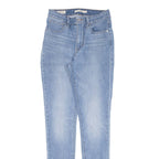 LEVI'S 721 BIG E High Rise Womens Jeans Blue Slim Skinny W24 L30