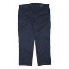 DICKIES Mens Cotton Blend Navy Regular Straight Trousers W40 L30 Workwear