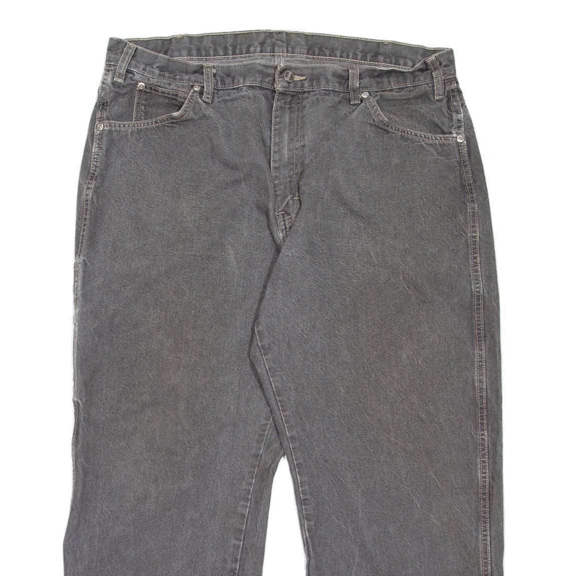 DICKIES Workwear Mens Jeans Grey Loose Tapered W38 L27
