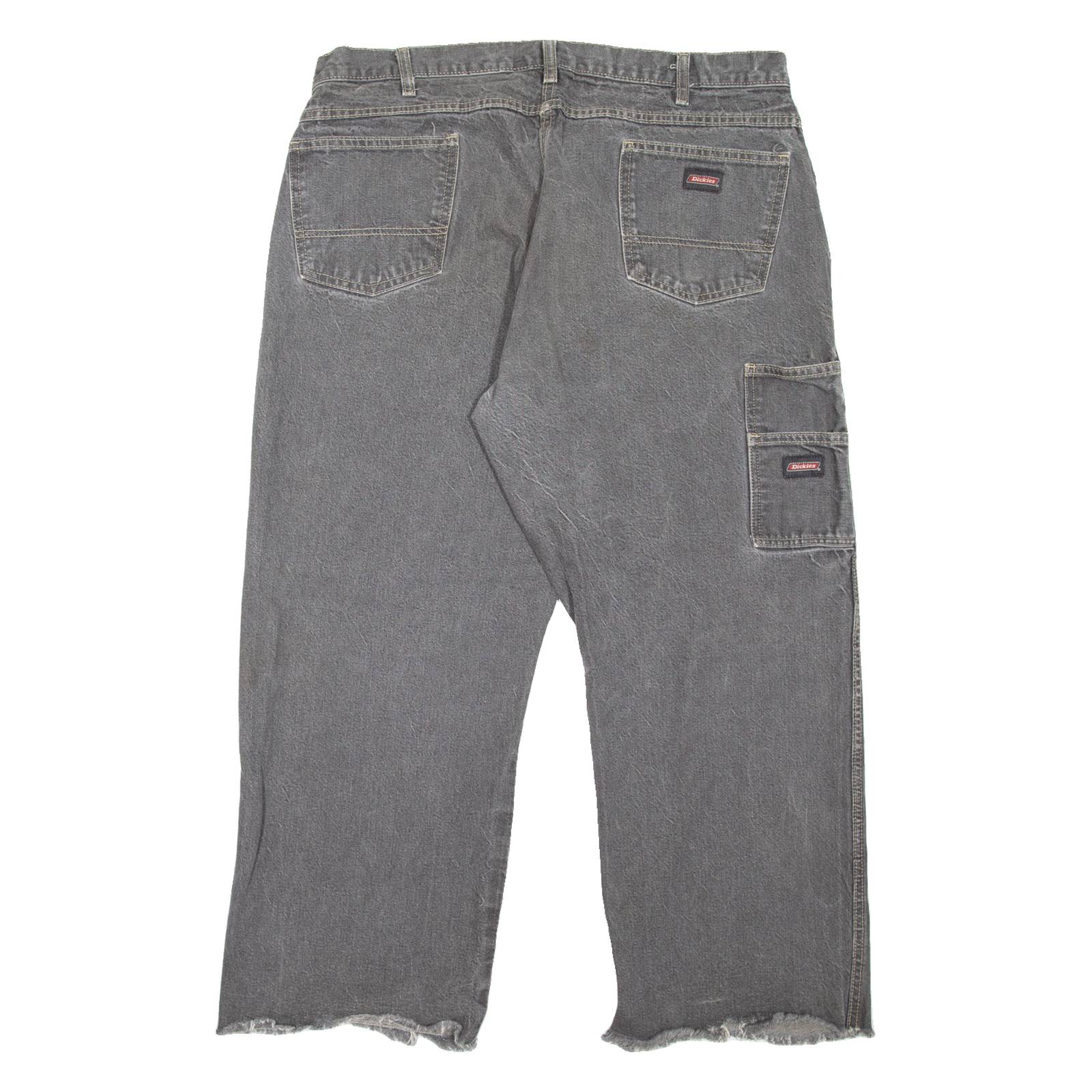 DICKIES Workwear Mens Jeans Grey Loose Tapered W38 L27