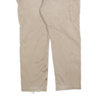 CARHARTT Mens Beige Cotton Blend Regular Straight Trousers W42 L32 Workwear
