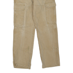 WRANGLER Mens Cotton Blend Beige Regular Straight Trousers W32 L32 Casual Combat