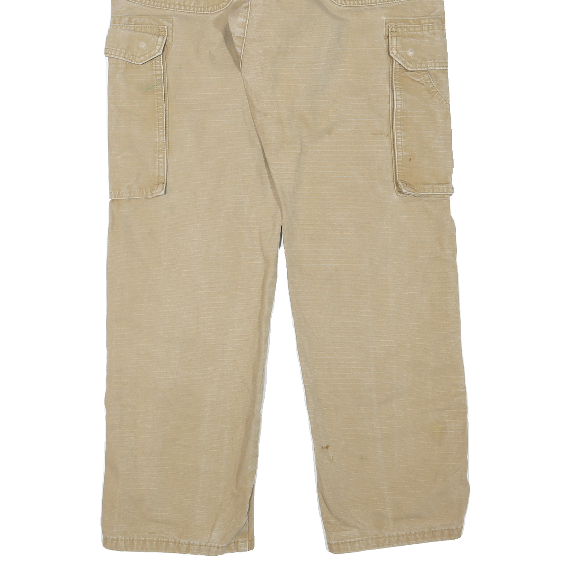 WRANGLER Mens Cotton Blend Beige Regular Straight Trousers W32 L32 Casual Combat