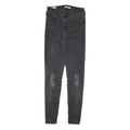 LEVI'S Womens Jeans Black Slim Skinny Denim Medium W26 L30 Stretch Zip