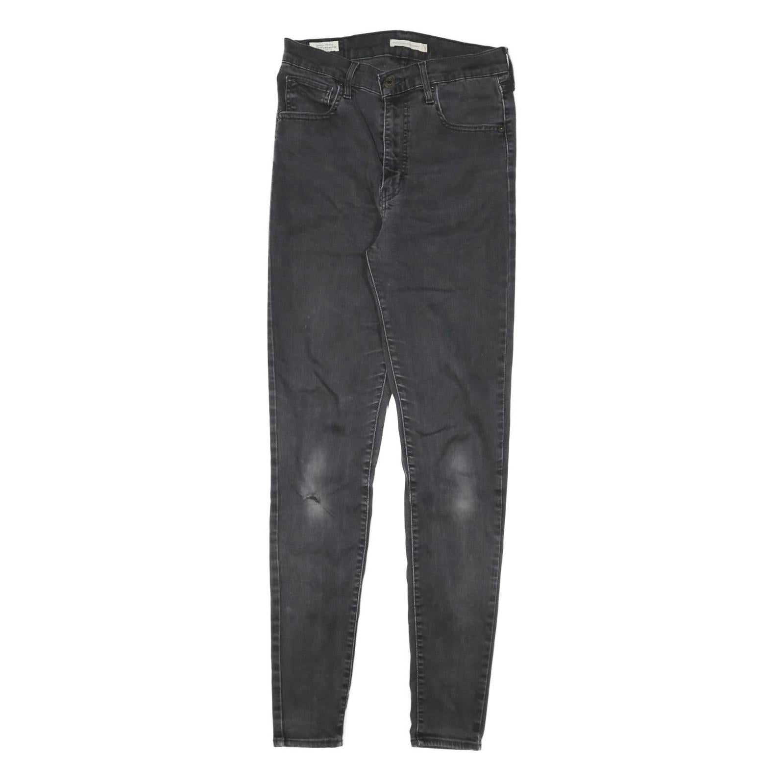 LEVI'S Womens Jeans Black Slim Skinny Denim Medium W26 L30 Stretch Zip