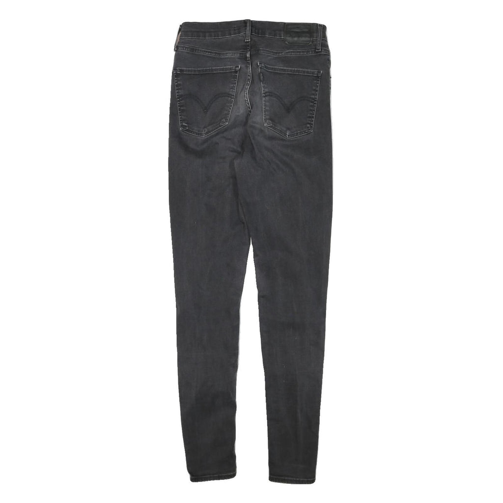 LEVI'S Womens Jeans Black Slim Skinny Denim Medium W26 L30 Stretch Zip