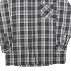 BREMO Mens Black & Grey Check Shirt M Cotton Blend Long Sleeve Casual Classic