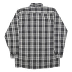 BREMO Mens Black & Grey Check Shirt M Cotton Blend Long Sleeve Casual Classic
