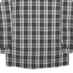 BREMO Mens Black & Grey Check Shirt M Cotton Blend Long Sleeve Casual Classic