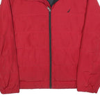 NAUTICA Mens Red Classic Jacket L Polyester Plain Zip Closure