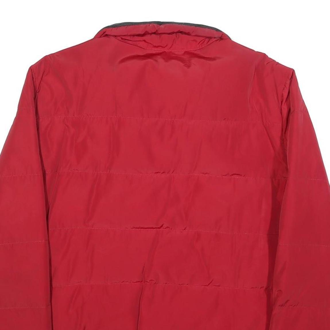 NAUTICA Mens Red Classic Jacket L Polyester Plain Zip Closure