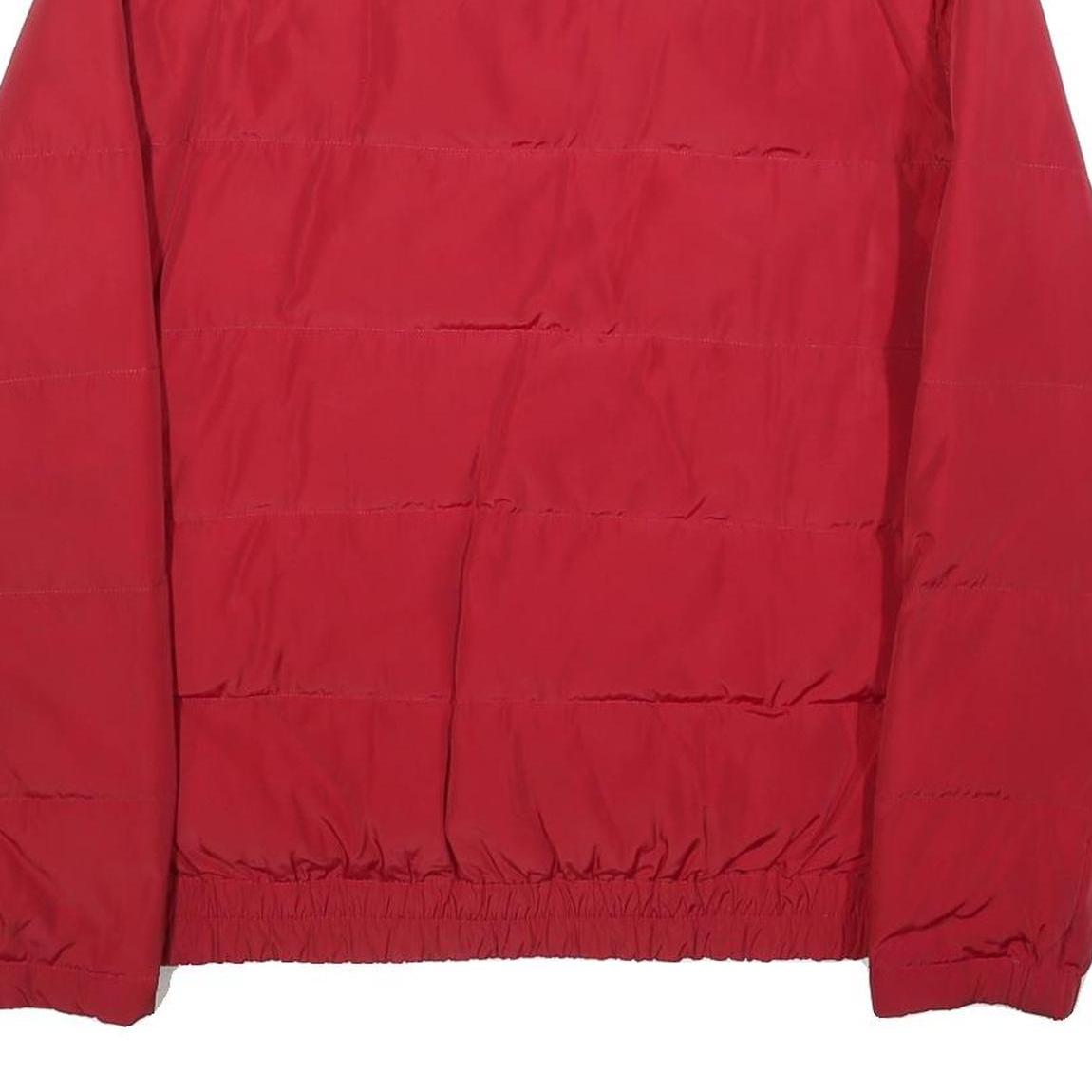 NAUTICA Mens Red Classic Jacket L Polyester Plain Zip Closure