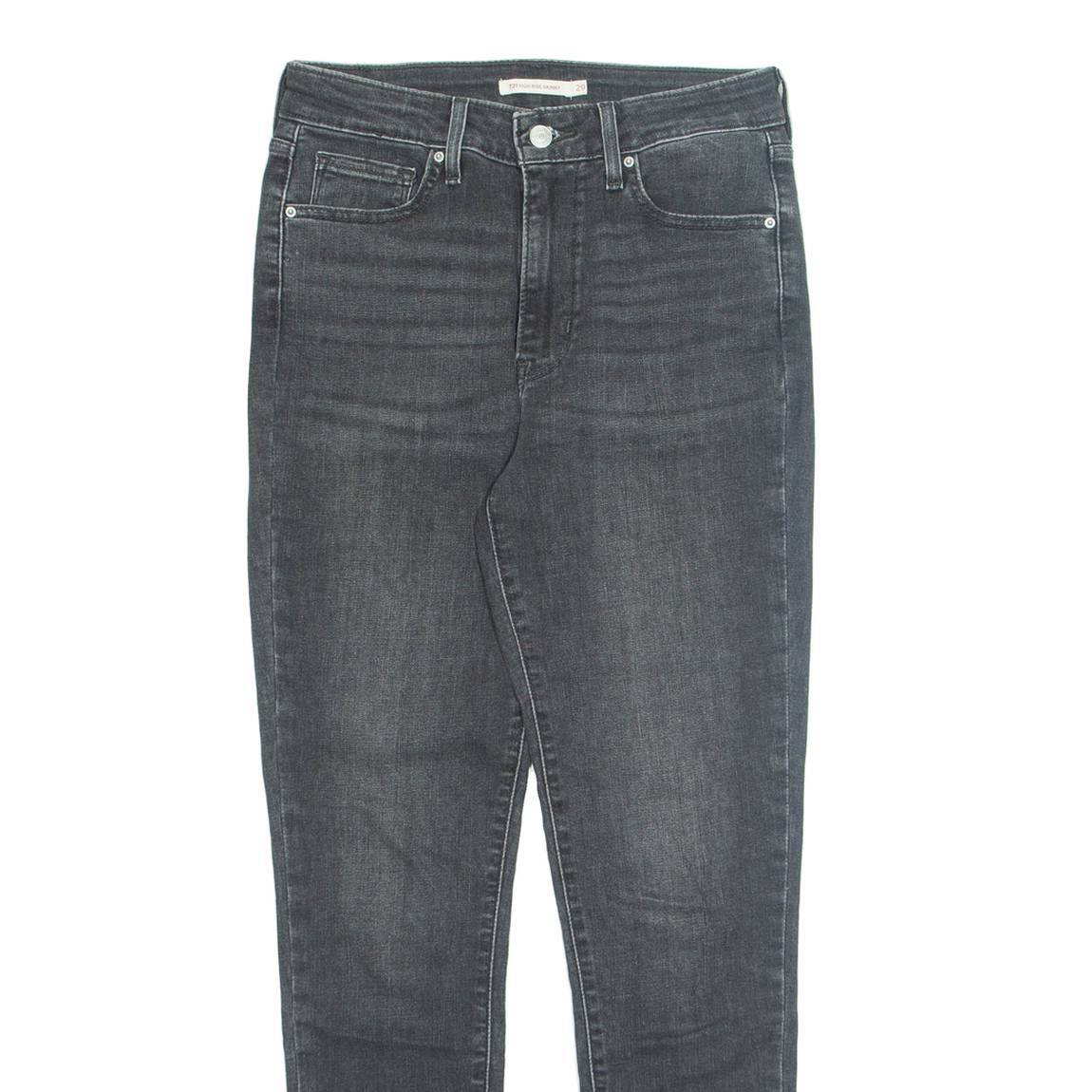 LEVI'S 721 Womens Jeans Grey Regular Tapered Stone Wash W29 L30