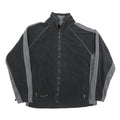 COLUMBIA Mens Black & Grey Fleece Jacket XL Polyester Blend Outdoor Zip