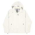 SALEWA Womens White Outdoor Jacket UK 12 Polyester Blend Zip Hooded Plain