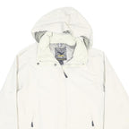 SALEWA Womens White Outdoor Jacket UK 12 Polyester Blend Zip Hooded Plain