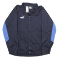 PUMA Mens Blue & Navy Polyester Zip Jacket XL Plain Sports Casual Lightweight