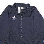 PUMA Mens Blue & Navy Polyester Zip Jacket XL Plain Sports Casual Lightweight